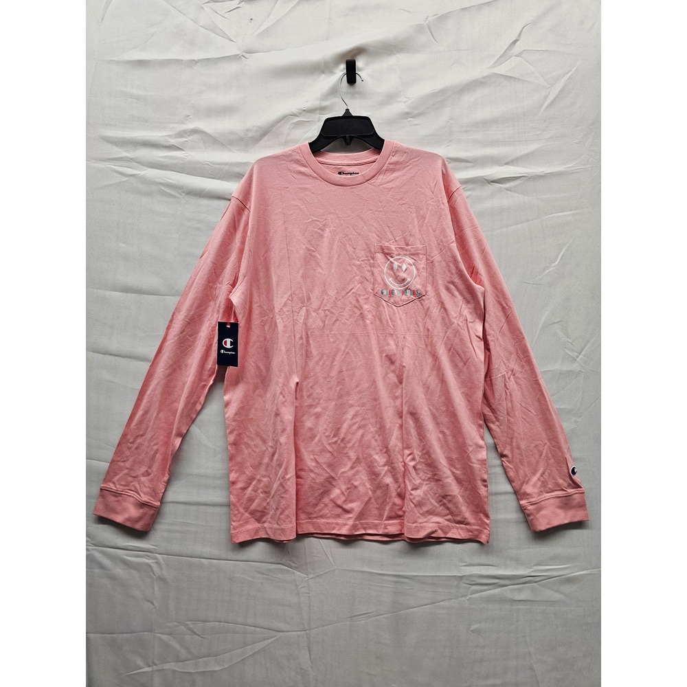 Champion Minnesota Golden Gophers Pink Long Sleeve Pocket T-Shirt Mens XL New